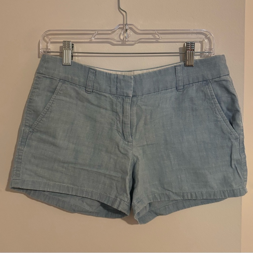 J. Crew Light Blue Linen-Blend Women's Shorts